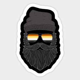 LGBT Hipster Daddy Bear Gay Pride Sticker